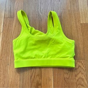 Bandier Le Ore Bari Twist Bra. Highlighter. Size small.